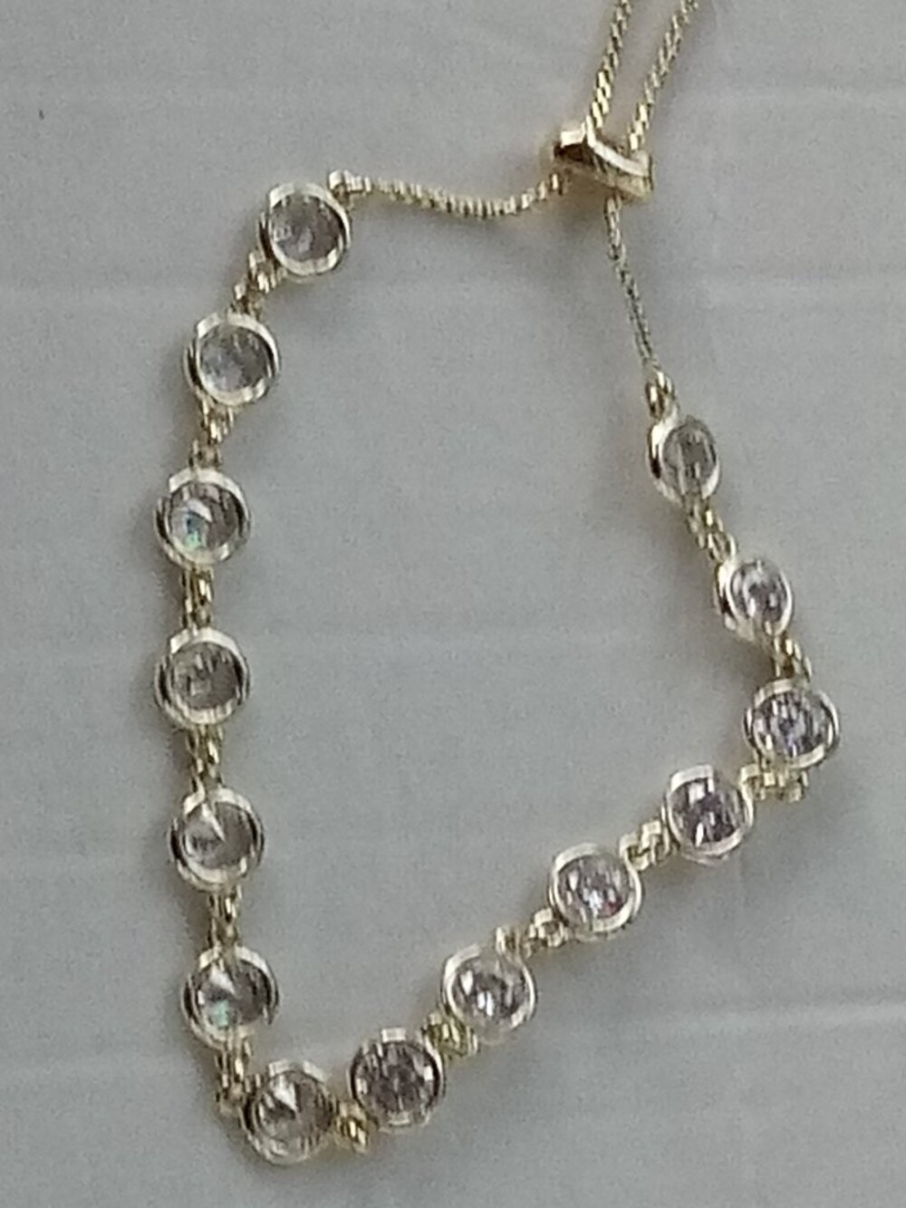 Kendra Scott Charlize bracelet gold tone adjustable CZ